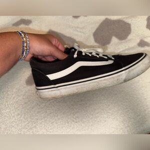 Vans Black and White Low-Top Shoes